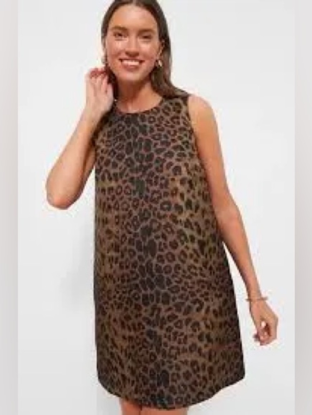 TUCKERNUCK size M Marlowe Leopard Print Sleeveless Shift Dress